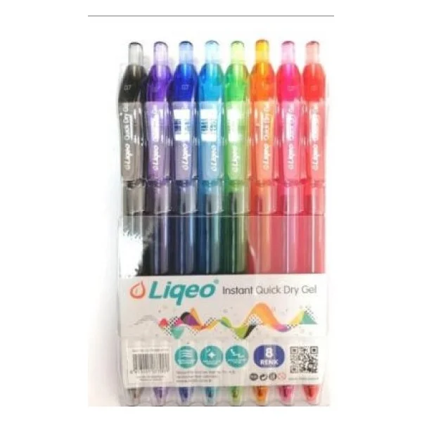 Liqeo İnstant Dry 0.7 Mm 8'li Jel Kalem - Görsel 2