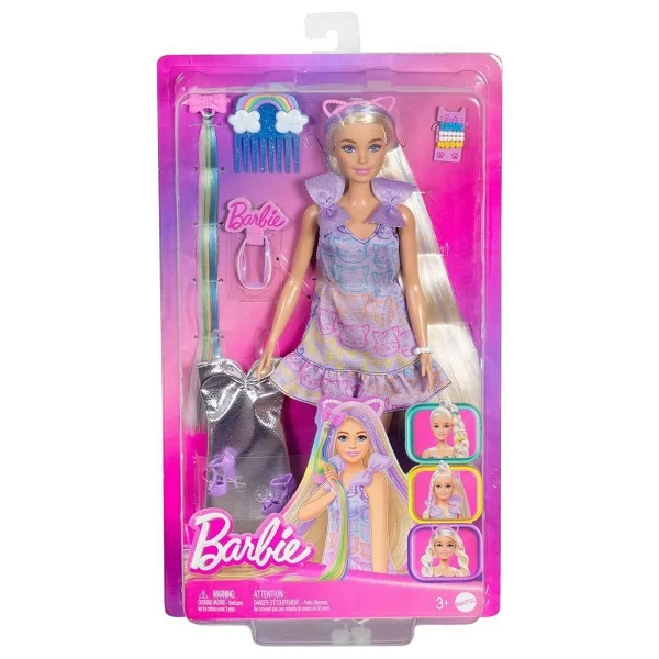 Barbie Upuzun Muhteşem Saçlı Bebekler Saç Tasarım Oyunu Jct72 - Görsel 9