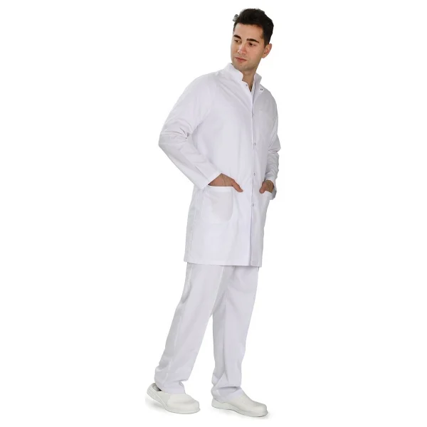 Saygınlar Önlük Doktor Hakim Yaka - Alpaka Beyaz - XL - Görsel 3