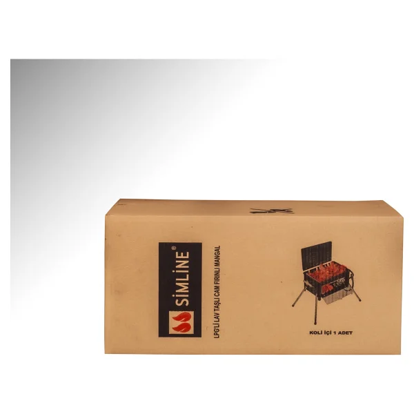 Simline Lav Taşlı Cam Fırınlı Tüplü Büyük Boy Mangal 52,5 Cm - Görsel 3