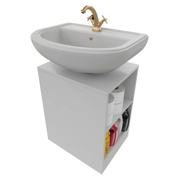 Rans Banyo Dolabı, Wc Alt Lavabo Dolabı (Mdf) - Beyaz - Görsel 3