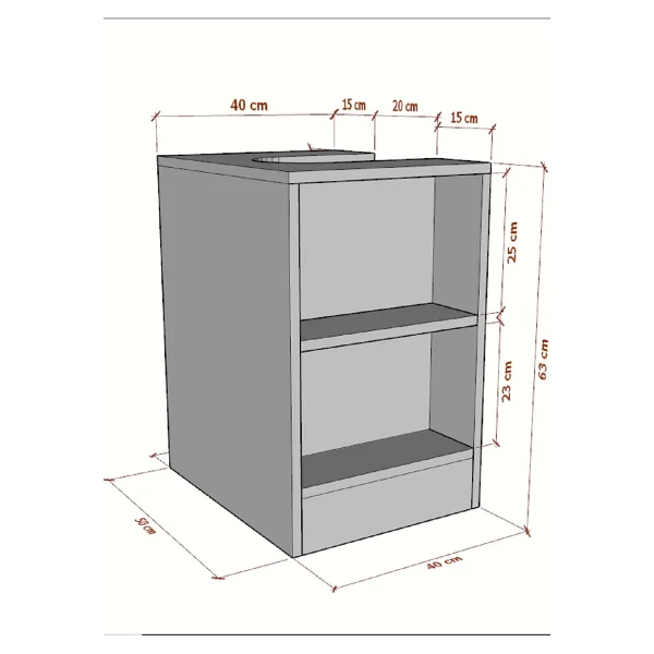 Rans Banyo Dolabı, Wc Alt Lavabo Dolabı (Mdf) - Beyaz - Görsel 4