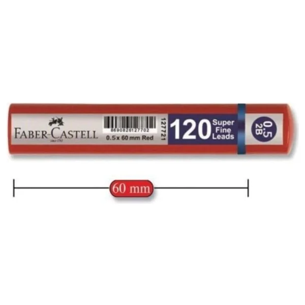 Faber-Castell Grip Min 0.7 2B 60 mm 120'li Tüp Kalem Ucu - Görsel 2