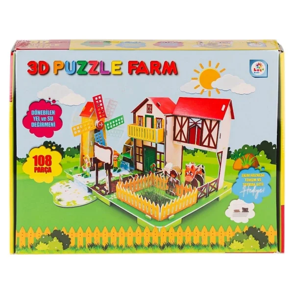 Lc0115 3d Boyutlu Çiftlik Puzzle -Laçokids - Görsel 3