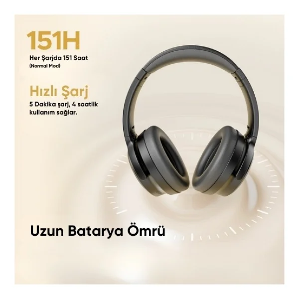 Soundpeats Space Pro ANC Kulak Üstü Bluetooth Kulaklık - Görsel 4