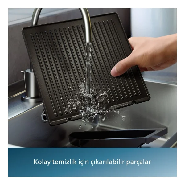 Philips 7000 Serisi Izgara Ve Tost Makinesi - Sıcaklık Sensörü Ve 8 Ön Ayarlı Programlar İle Geniş Yüzeye Sahip Izgara, Dijital Sıcaklık Kontrolü, Kolay Temizlenebilir - Görsel 7