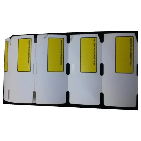 Termal Karton Raf Etiketi Sarı İndirimli 38x80 500 Adet - Görsel 2