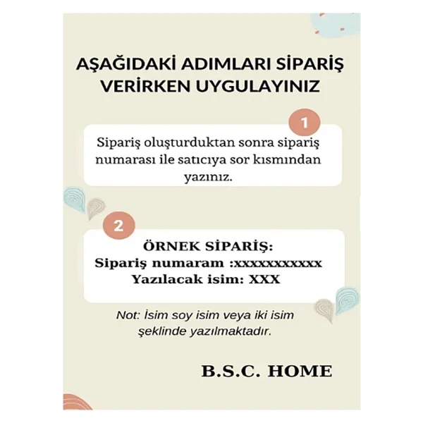 B.S.C Home Okul Peçete, Beslenme Örtüsü (Isme Özel) Keçe - Lila - Görsel 4