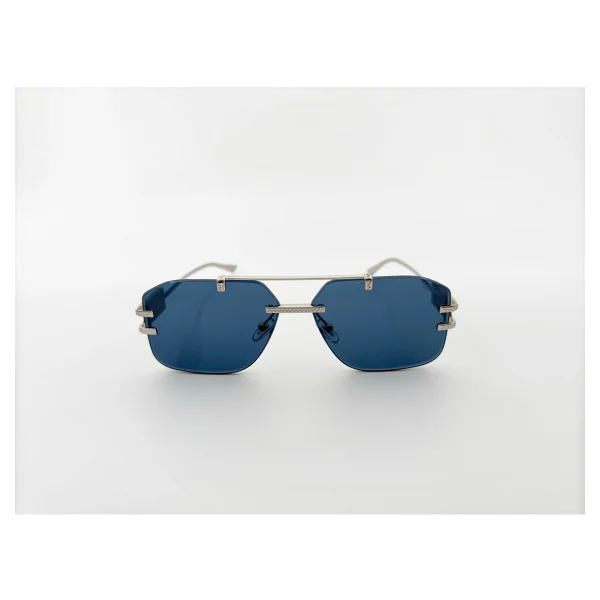 Versace Damier Ve2275 100080 Silver-Blue Erkek Güneş Gözlüğü - Görsel 3
