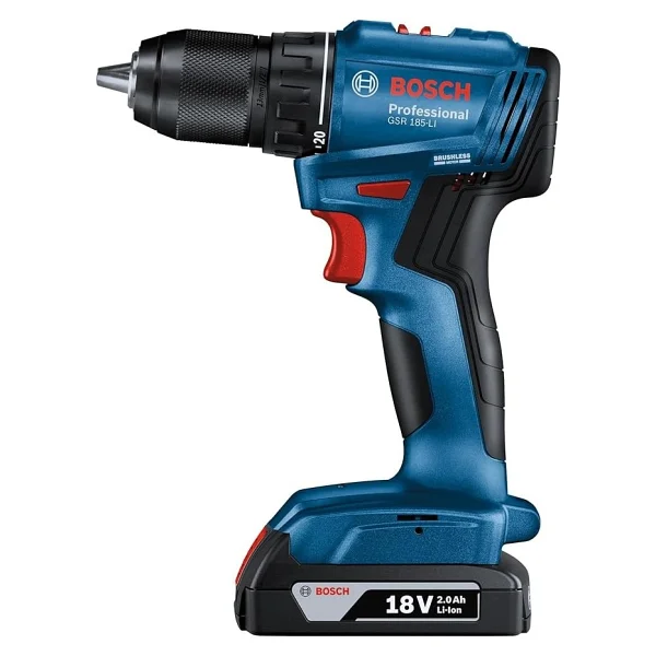 Bosch Gsr 185-Li Çift Akülü 2 Ah Vidalama Makinesi - Görsel 4
