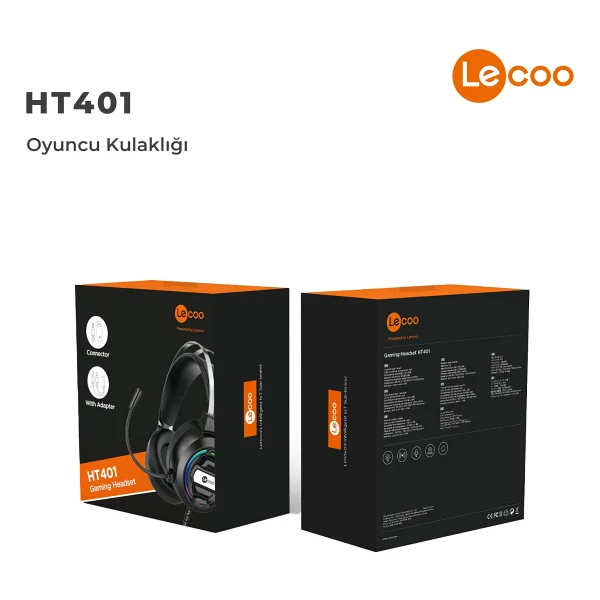 Lenovo Lecoo Ht401 RGB 3.5mm/USB Kablolu Kulak Üstü Oyuncu Kulaklığı - Görsel 8