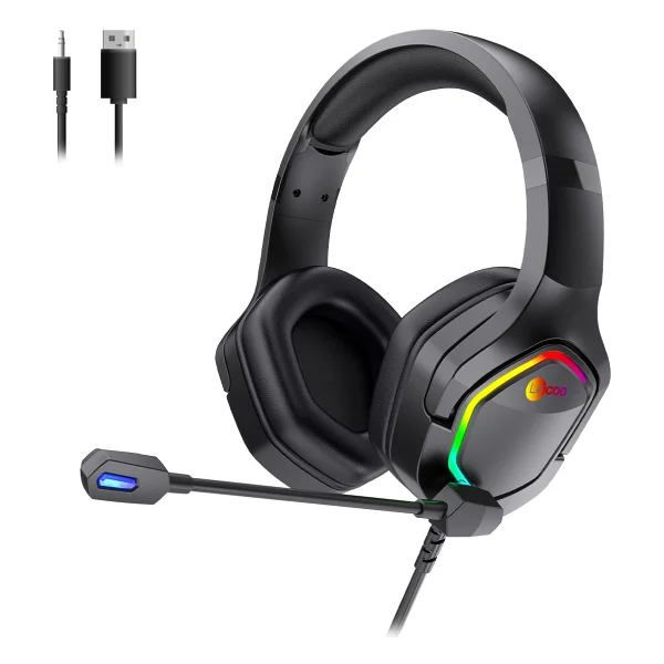 Lenovo Lecoo Ht403 RGB 3.5mm/USB Kablolu Kulak Üstü Oyuncu Kulaklığı - Görsel 9