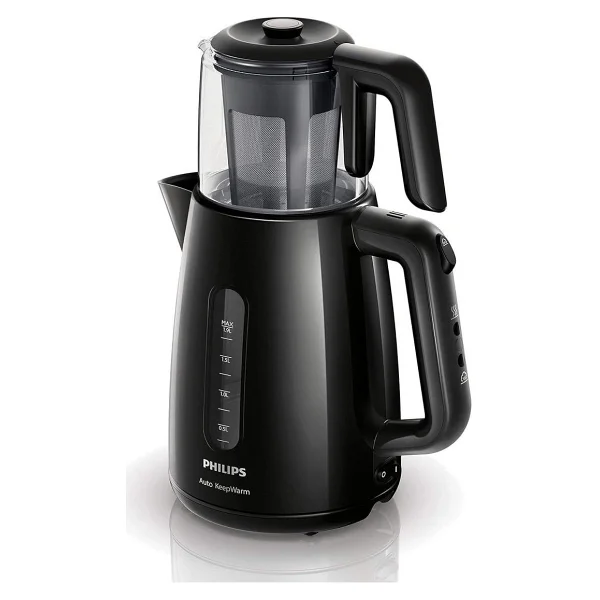 Philips Daily Collection Çay Makinesi, 1700w, 1,9 Lt Su Isıtıcısı, Otomatik Sıcak Tutma, Cam Demlik, Hd7301/00 - Siyah - Görsel 7