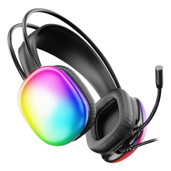 Lenovo Lecoo Ht409 Siyah RGB USB Kablolu Kulak Üstü Oyuncu Kulaklığı - Görsel 9