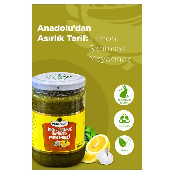 Mesir-İ Şifa Limon Sarımsak Maydonoz Pekmezi 800 Gr - Görsel 3