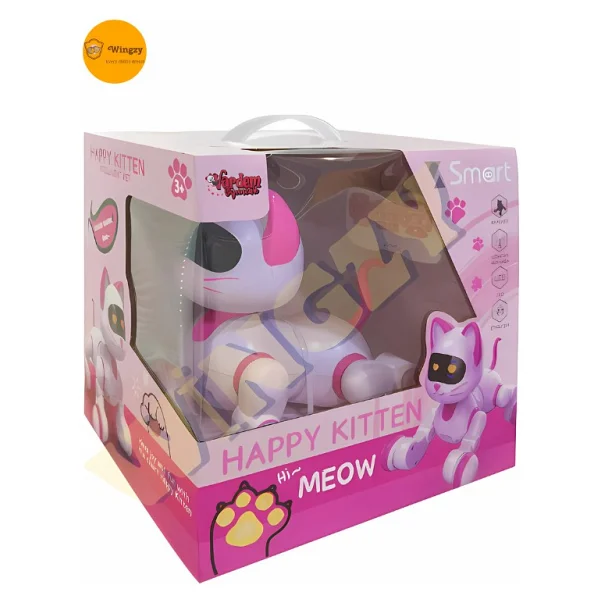 Wingzy Uzaktan Kumandalı Şarjlı Akıllı Kedi - Interaktif, Eğitici Ve Eğlendirici Robot Oyuncak - Pembe - Görsel 3