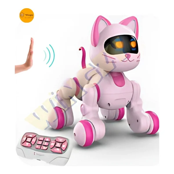 Wingzy Uzaktan Kumandalı Şarjlı Akıllı Kedi - Interaktif, Eğitici Ve Eğlendirici Robot Oyuncak - Pembe - Görsel 4