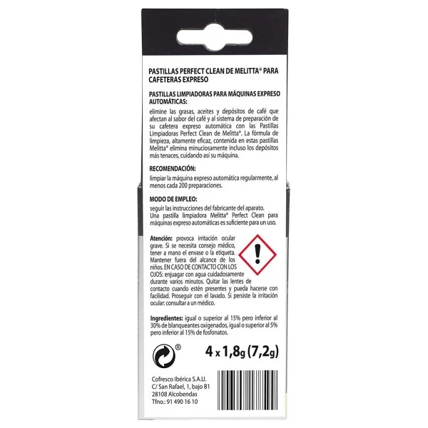 Melitta Perfect Clean Kahve Makinesi Temizleme Tableti 4x1.8 Gr - Görsel 4