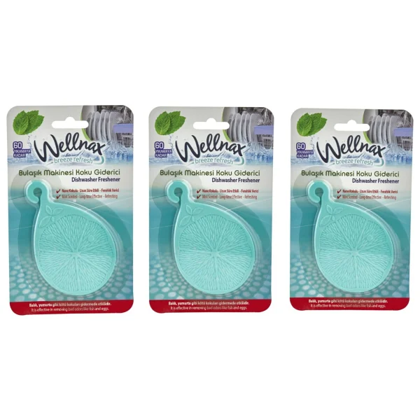Wellnax Breeze Refresh Bulaşık Makinası Koku Giderici Nane X3 - Görsel 4