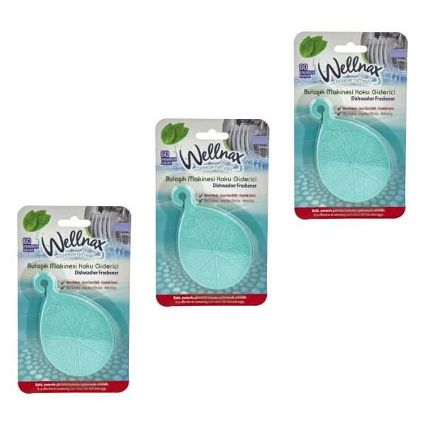 Wellnax Breeze Refresh Bulaşık Makinası Koku Giderici Nane X3 - Görsel 2