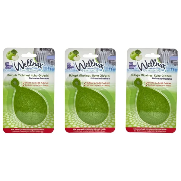 Wellnax Breeze Refresh Bulaşık Makinası Koku Giderici Elma X3 - Görsel 3