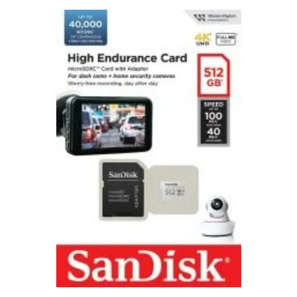Sandisk High Endurance Sdsqqnr-512g-Gn6ıa Class 10 Uhs-I U3 V30 512 GB Micro Sd Kart - Görsel 2