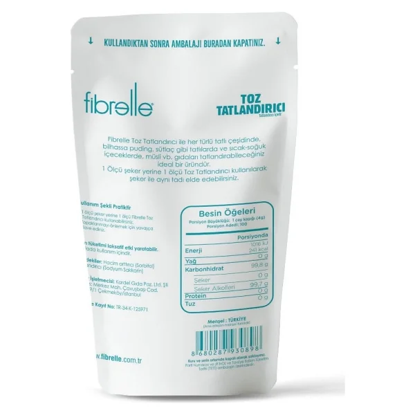 Fibrelle Toz Tatlandırıcı 400 Gr - Görsel 2
