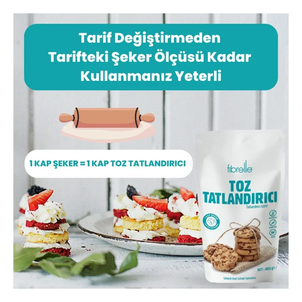 Fibrelle Toz Tatlandırıcı 400 Gr - Görsel 5
