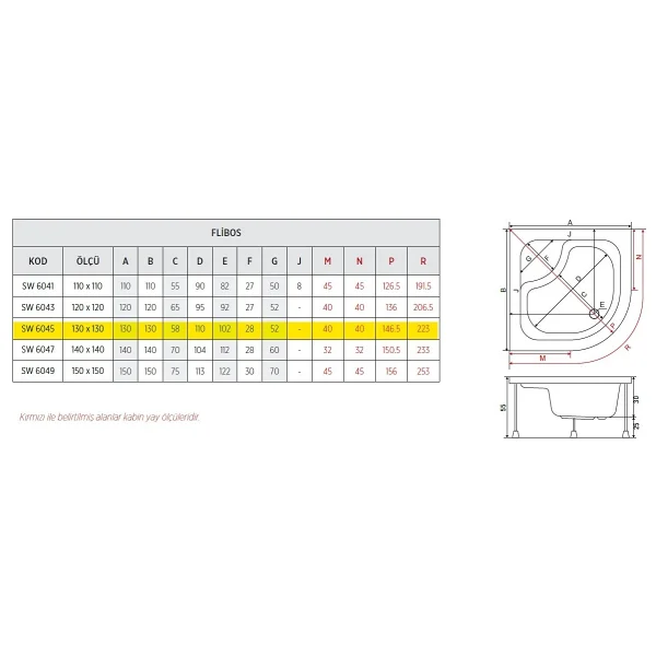 Flıbos Oval Küvet 140x140 - Görsel 6