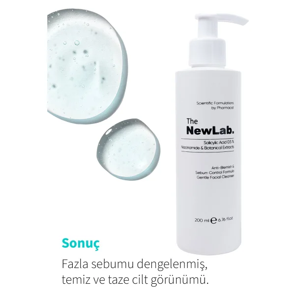 The Newlab Akne Karşıtı & Sebum Kontrol Yüz Temizleyici 200 Ml - Görsel 4
