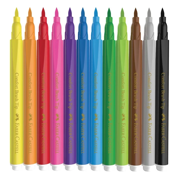 Faber-Castell Comfort 12'li Fırça Uçlu Keçeli Kalem Seti - Görsel 10