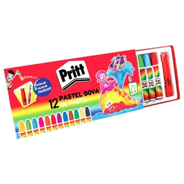 Pritt Karton Kutulu 12'li Pastel Boya - Görsel 4