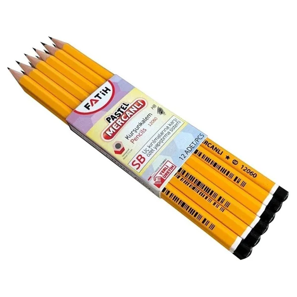 Fatih 12'li Pastel Mercanlı Kurşun Kalem - Görsel 2