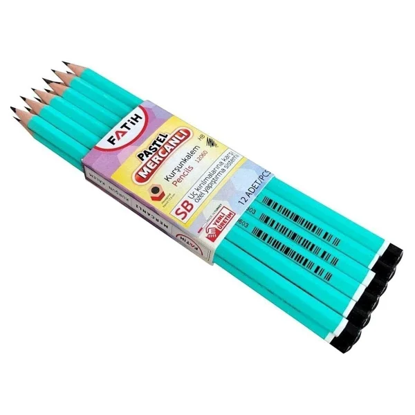 Fatih 12'li Pastel Mercanlı Kurşun Kalem - Görsel 3