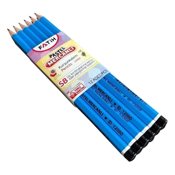 Fatih 12'li Pastel Mercanlı Kurşun Kalem - Görsel 4