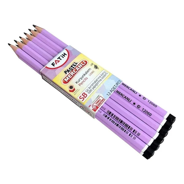 Fatih 12'li Pastel Mercanlı Kurşun Kalem - Görsel 6