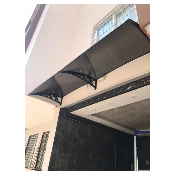 Yapısan Plastik Ayak 6mm Levhalı Pratik Sundurma Kanopi 100x240 Cm Antrasit Gri - Görsel 4