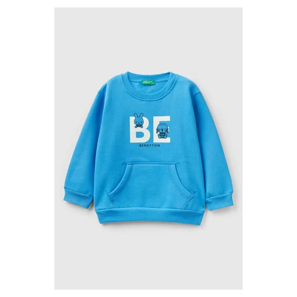 United Colors Of Benetton Erkek Bebek Sweatshirt 3eb5g10ba - 18 - 24 Ay - Lacivert - Görsel 4