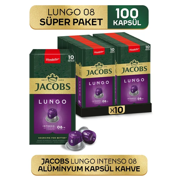 Jacobs Lungo 8 Intense Kapsül Kahve 10'lu 10 Adet - Görsel 8