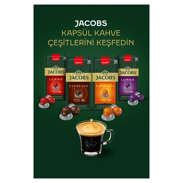 Jacobs Lungo 8 Intense Kapsül Kahve 10'lu 10 Adet - Görsel 5