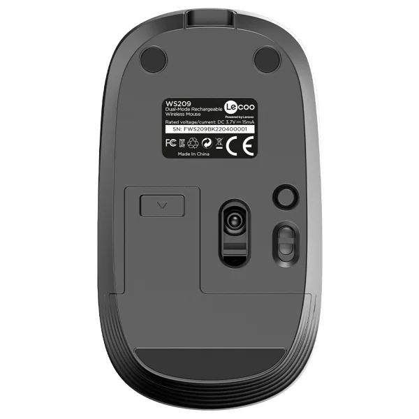 Lenovo Lecoo Ws209 Siyah Şarjlı Sessiz Ergonomik Optik Kablosuz Mouse - Görsel 8