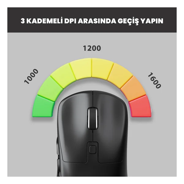 Lenovo Lecoo Ws216 Ergonomik Optik Kablosuz Mouse - Görsel 5