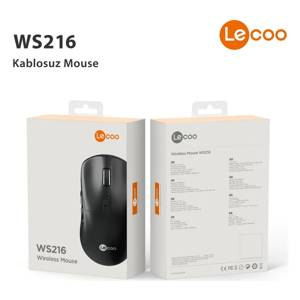 Lenovo Lecoo Ws216 Ergonomik Optik Kablosuz Mouse - Görsel 8
