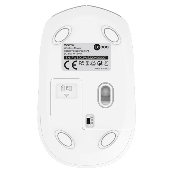 Lenovo Lecoo Ws202 Beyaz Ergonomik Optik Kablosuz Mouse - Görsel 10