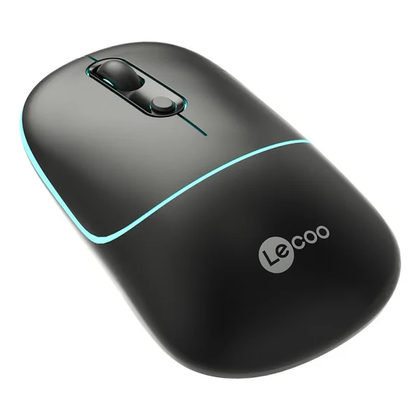 Lenovo Lecoo Ws210 Siyah RGB Şarjlı Sessiz Ergonomik Optik Kablosuz Mouse - Görsel 9