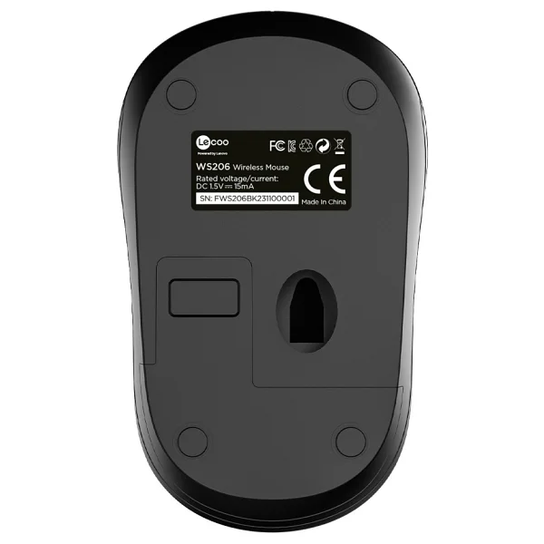 Lenovo Lecoo Ws206 Siyah Ergonomik Optik Kablosuz Mouse - Görsel 9