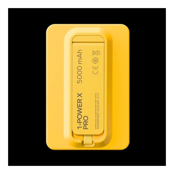 Momax 1-Power X Pro Sarı 5000 mAh Hızlı Şarj Kablosuz Powerbank - Görsel 2