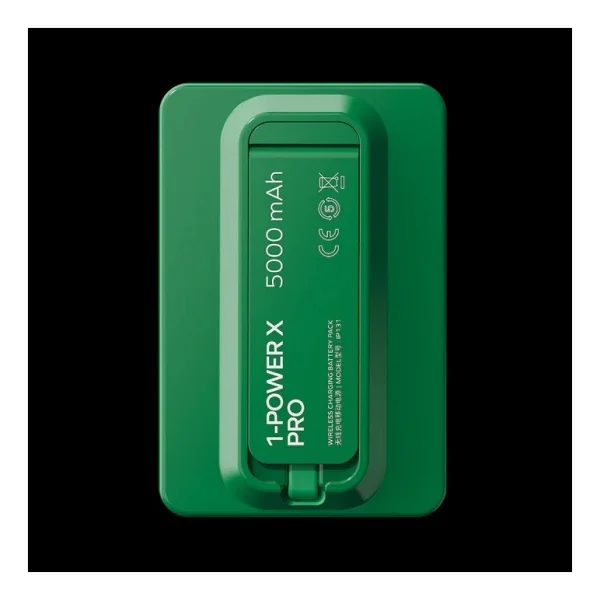 Momax 1-Power X Pro Yeşil 5000 mAh Hızlı Şarj Kablosuz Powerbank - Görsel 2