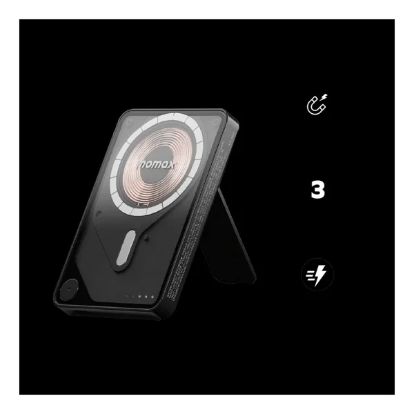 Momax 1-Power X Pro Yeşil 5000 mAh Hızlı Şarj Kablosuz Powerbank - Görsel 4