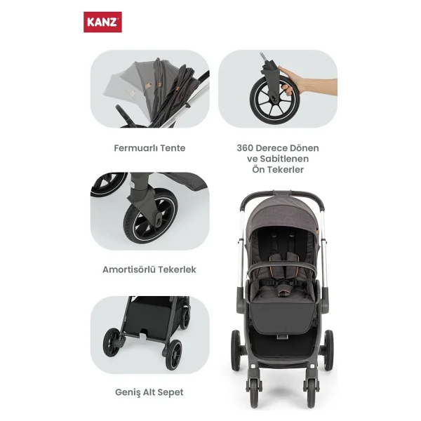 Kanz Easygo Travel Sistem Bebek Arabası - Görsel 5